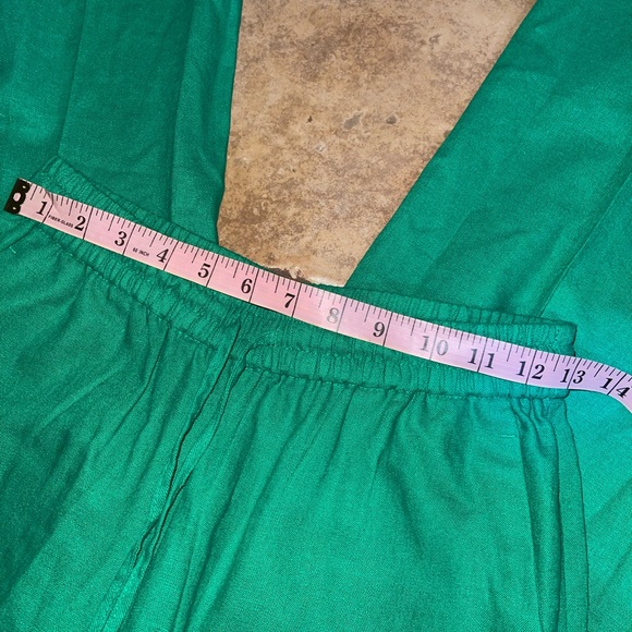 Zara | Green Linen Blend Pants Size: Small - Picture 4 of 6
